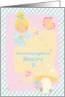 Happy 9th Birthday Granddaughter You’re 9 Fairy and Butterflies card