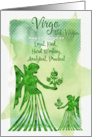 Happy Birthday Virgo Virgins Traits Zodiac Astrology Watercolor Effect card