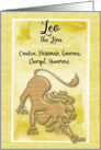 Happy Birthday Leo Zodiac Astrology Personality Traits Lion card