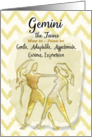 Happy Birthday Gemini Zodiac Astrology Personality Traits Twins card