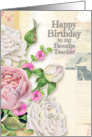 Happy Birthday Favorite Teacher Vintage Look Flowers & Paper Collage card