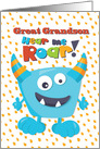 Happy Birthday Great Grandson Funny Blue Monster card