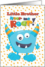 Happy Birthday Little Brother Funny Blue Monster card