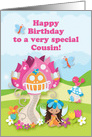 Happy Birthday to a Special Cousin Fairy and Flowers card