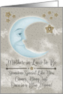 Mother in Law to Be Birthday Blue Crescent Moon and Stars card