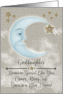 Goddaughter Birthday Blue Crescent Moon and Stars card