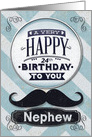 Happy 24th Birthday to Nephew Mustache and Chevrons card