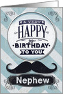 Happy 30th Birthday to Nephew Mustache and Chevrons card