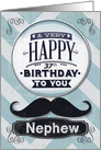 Happy 37th Birthday to Nephew Mustache and Chevrons card