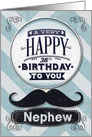 Happy 38th Birthday to Nephew Mustache and Chevrons card
