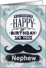 Happy 39th Birthday to Nephew Mustache and Chevrons card