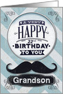 Happy 22nd Birthday to Grandson Masculine Mustache and Chevrons card