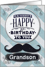 Happy 27th Birthday to Grandson Masculine Mustache and Chevrons card