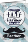 Happy 20th Birthday to Brother Mustache and Chevrons card