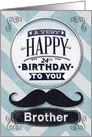 Happy 24th Birthday to Brother Mustache and Chevrons card