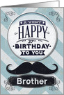 Happy 37th Birthday to Brother Mustache and Chevrons card