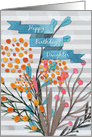 Happy Birthday Daughter Pretty Watercolor Effect Flowers card