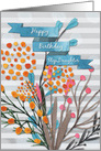 Happy Birthday Step Daughter Pretty Watercolor Effect Flowers card