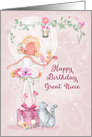 Happy Birthday to Great Niece Pretty Ballerina card