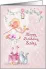 Happy Birthday to Sister Pretty Ballerina card