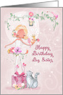 Happy Birthday to Big Sister Pretty Ballerina card