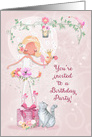 Birthday Party Invitation Pretty Ballerina card