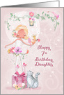 Happy 7th Birthday to Daughter Pretty Ballerina card
