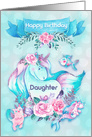 Happy Birthday to Daughter Unicorn and Friends card