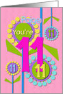 Happy 11th Birthday Paige card