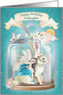 Happy Birthday to Goddaughter Fairy Rabbit Fantasy in Jar card