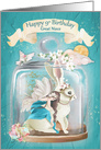 Happy 9th Birthday to Great Niece Fairy Rabbit Fantasy in Jar card