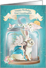 Happy Birthday to Great Granddaughter Fairy Rabbit Fantasy in Jar card