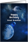 Happy Birthday Great Grandson Outer Space Planets and Stars card