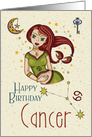 Happy Birthday Cancer Zodiac with Cancer Star Constellation and Sign card