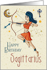 Happy Birthday Sagittarius Zodiac with Sagittarius Star Constellation card