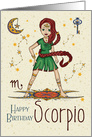 Happy Birthday Scorpio Zodiac with Scorpio Star Constellation card