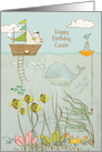 Happy Birthday to Cousin Cute Ocean Scene card