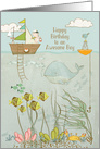 Happy Birthday to an Awesome Boy Cute Ocean Scene card