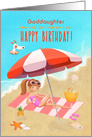 Happy Birthday to Goddaughter Bright Beach Scene card