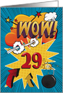 29th Birthday Greeting Bold and Colorful Comic Book Style card