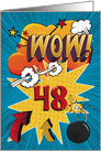 48th Birthday Greeting Bold and Colorful Comic Book Style card