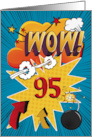 95th Birthday Greeting Bold and Colorful Comic Book Style card