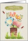 Great Niece Happy Birthday Beautiful Flower Bouquet card