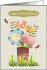 Belated Birthday Beautiful Flower Bouquet card