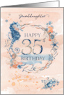 Granddaughter 35th Birthday Watercolor Effect Underwater Scene card