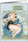 For Man Happy Birthday Lounging Woman Pin Up Girl Adult Humor card