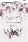 Cousin Birthday Mystical Flowers and Moths card