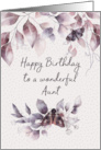 Aunt Birthday Mystical Flowers and Moths card