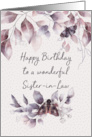 Sister in Law Birthday Mystical Flowers and Moths card
