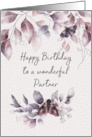 Partner Birthday Mystical Flowers and Moths card